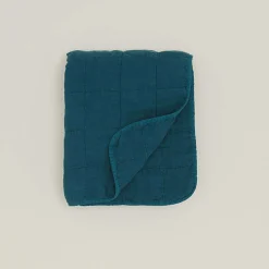 Simple Linen Quilted Throw