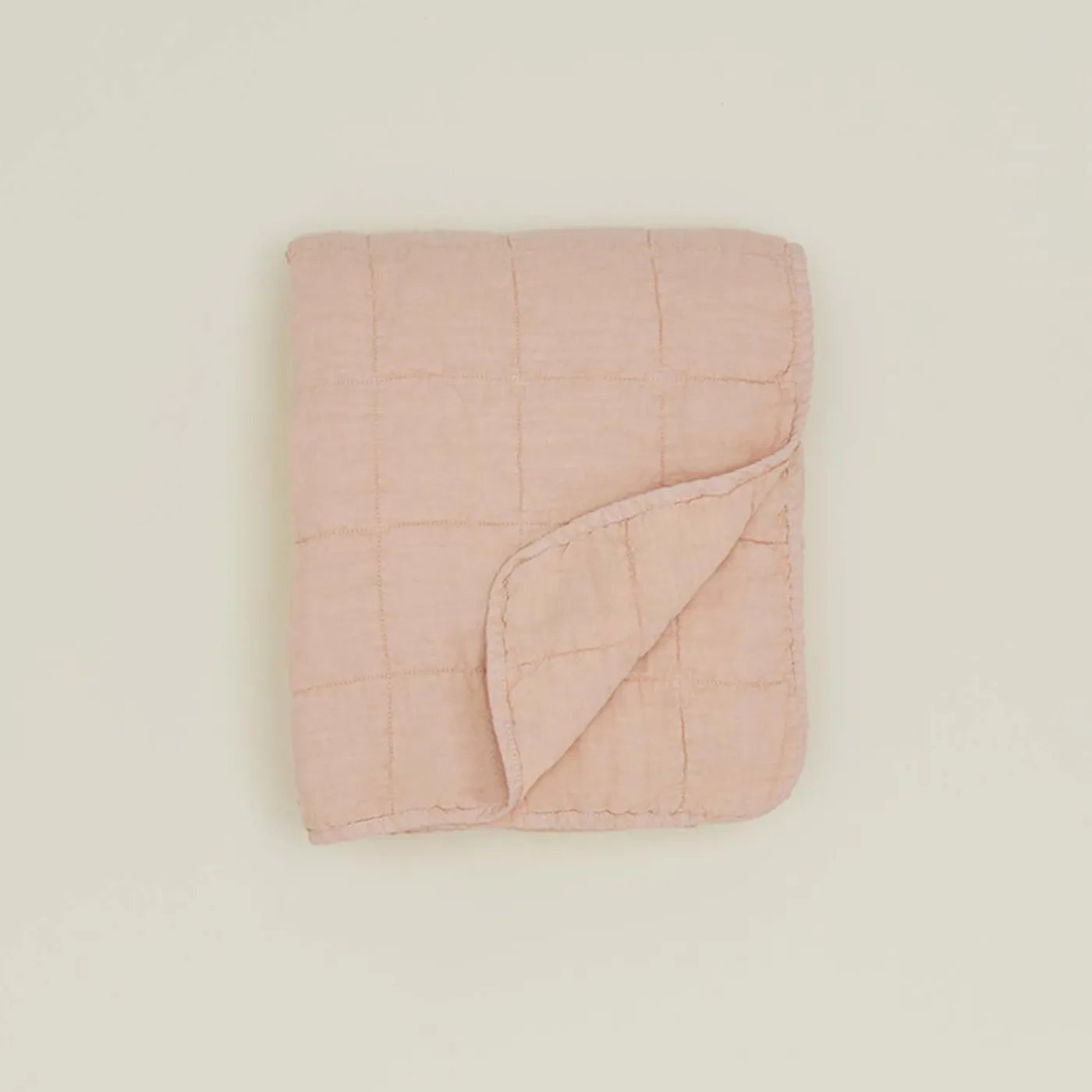 Simple Linen Quilted Throw
