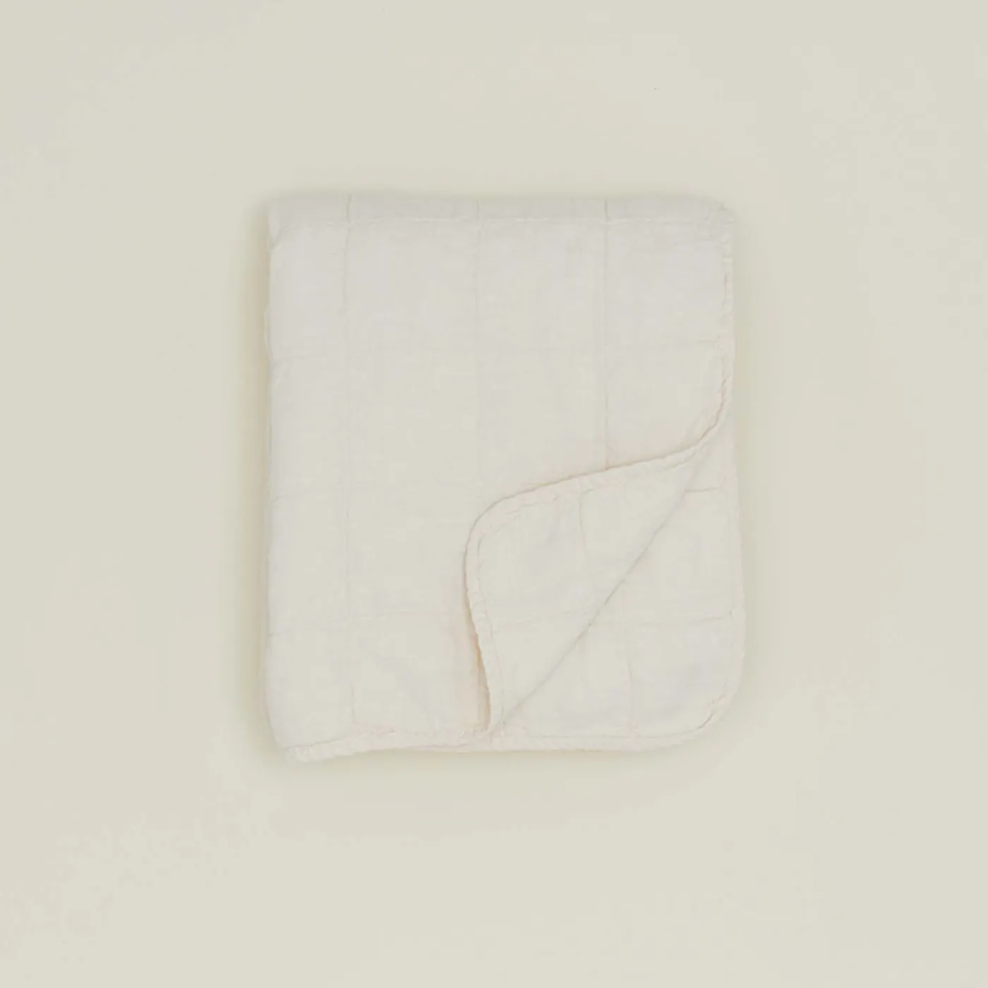 Simple Linen Quilted Throw