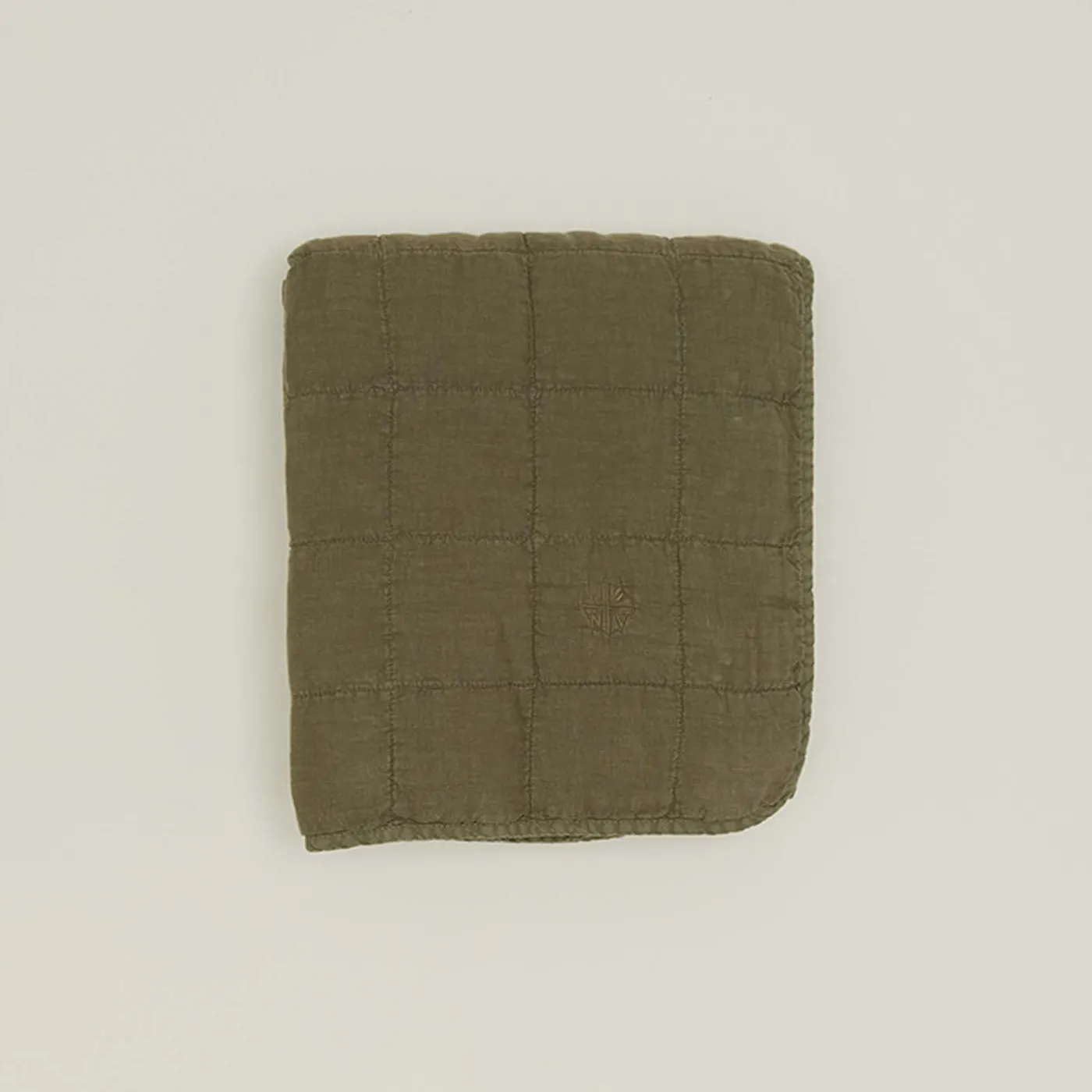 Simple Linen Quilted Throw