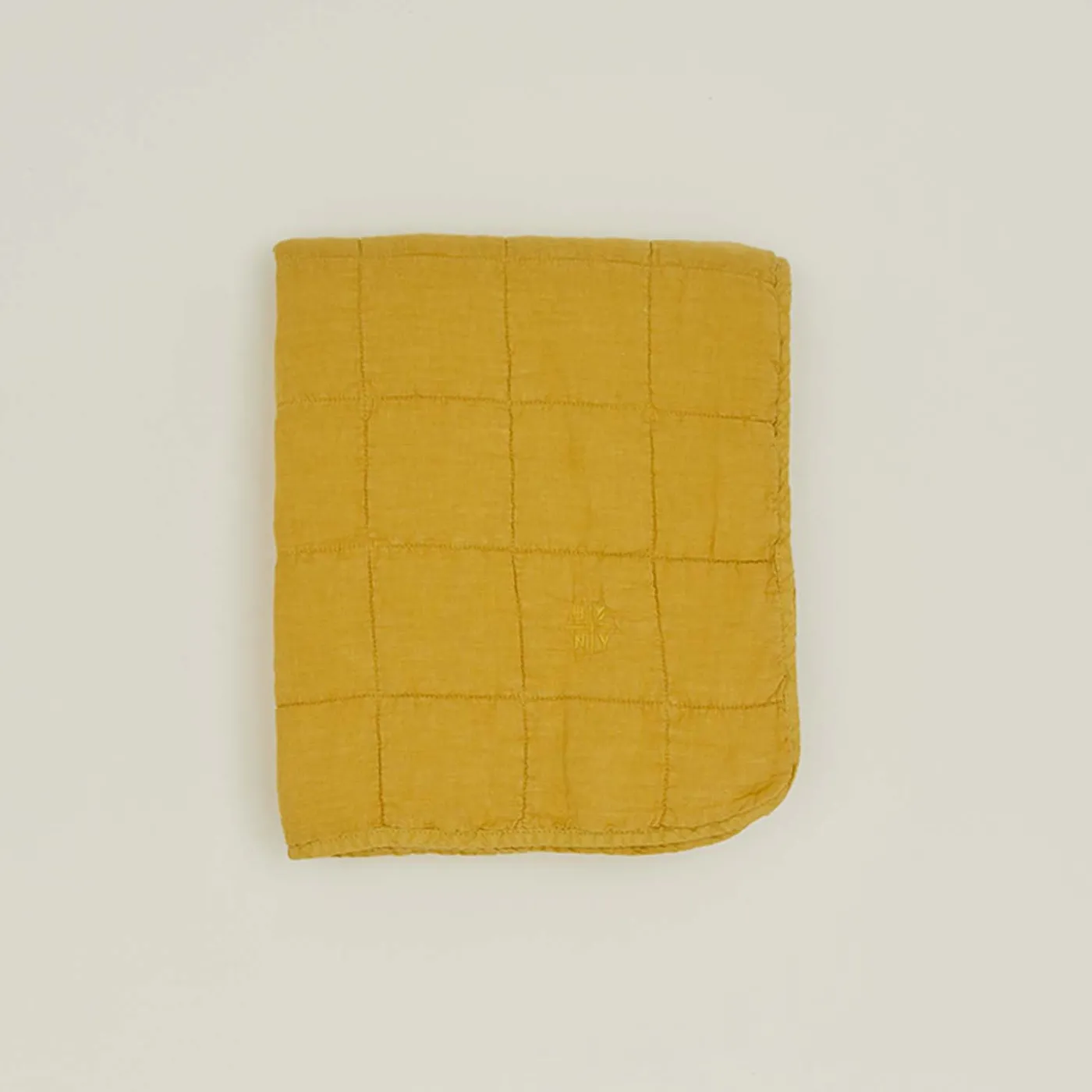 Simple Linen Quilted Throw