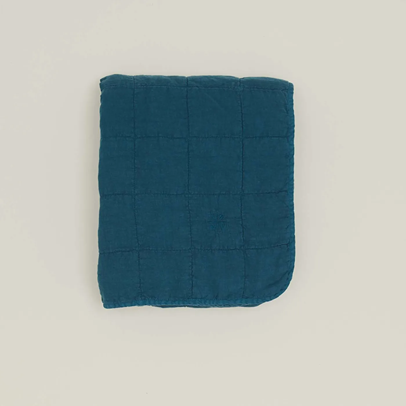 Simple Linen Quilted Throw