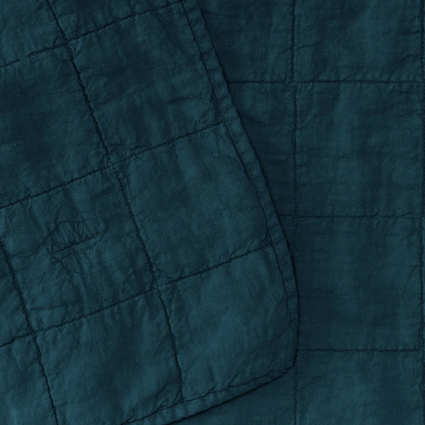 Simple Linen Quilted Throw