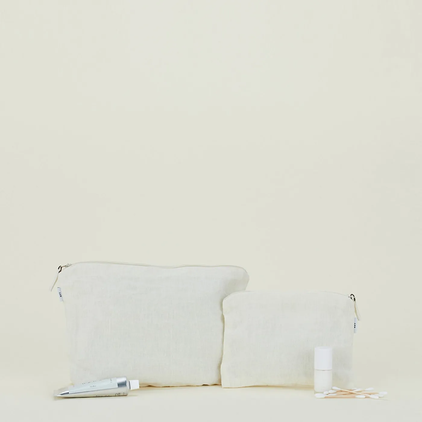 Simple Linen Zipper Pouch