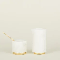 Simple Marble Sugar + Salt Dish