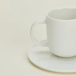 Simple Porcelain Espresso Mugs, Set of 2