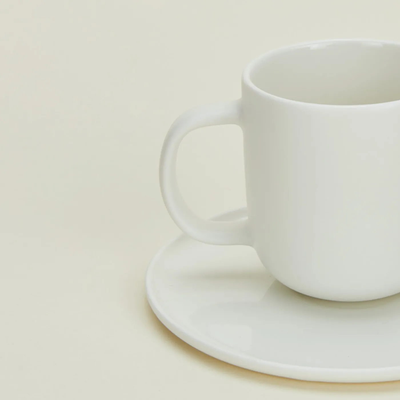 Simple Porcelain Espresso Mugs, Set of 2