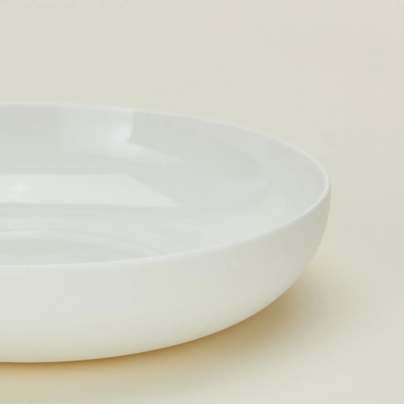 Simple Porcelain Low Bowl, Set of 4