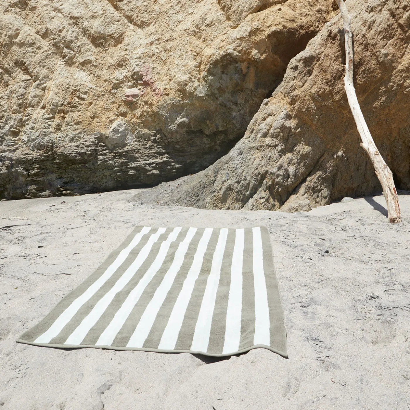 Simple Striped Terry Beach Towel