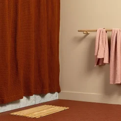 Simple Waffle Shower Curtain