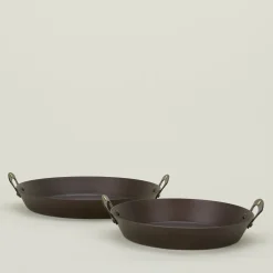 Spun Iron Two Handled Saute Pan