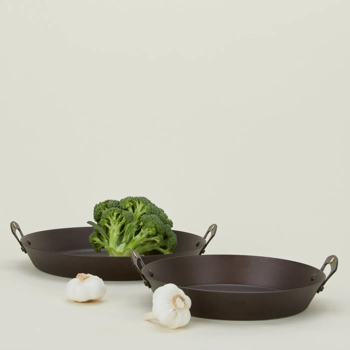 Spun Iron Two Handled Saute Pan