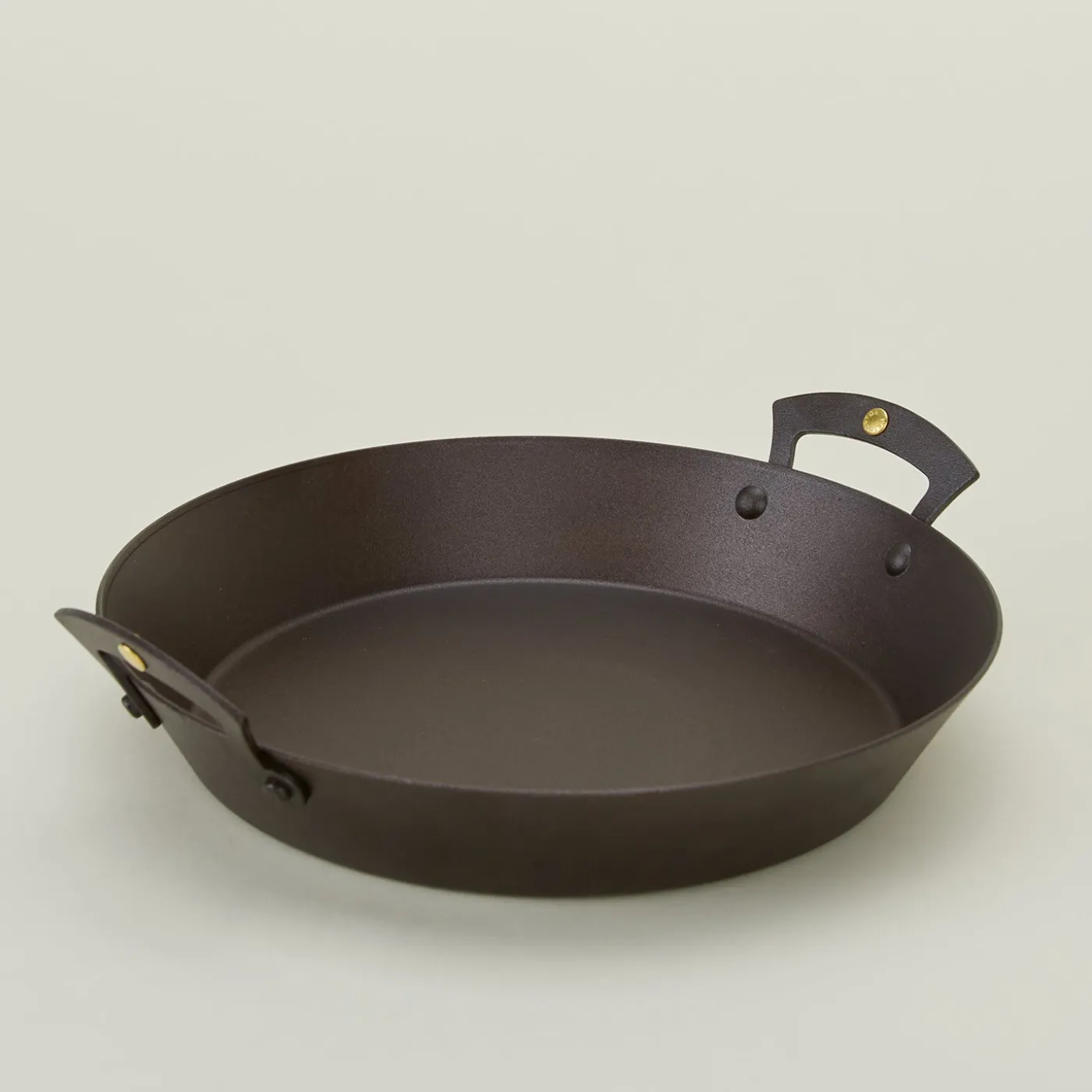 Spun Iron Two Handled Saute Pan