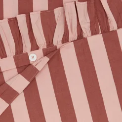 Striped + Ruffled Duvet Cover