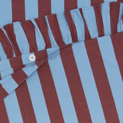 Striped + Ruffled Duvet Cover
