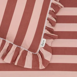 Striped + Ruffled Pillowcases, Set of 2