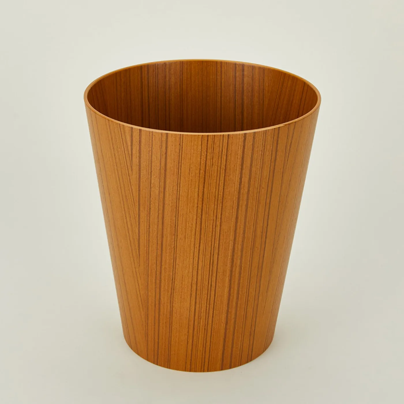 Tapered Wooden Wastebasket