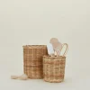 Wicker Canisters, Set of 2
