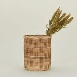 Wicker Canisters, Set of 2